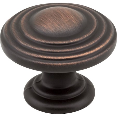 Jeffrey Alexander 1-1/4" Diameter Brushed Oil Rubbed Bronze Stacked Bremen 2 Cabinet Knob 137DBAC